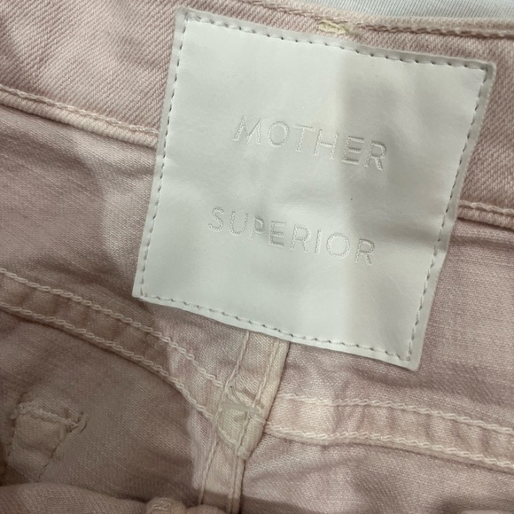 Mother The High Waisted Rascal Ankle soft pink Distressed Jean 28 - Picture 2 of 5